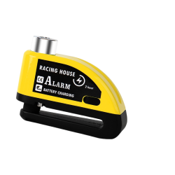 GREEN SCENIC Disc Brake Lock With Alarm, Anti-Theft, Motorcycle Alarm With 110 Db Alarm, Motorcycle Alarm Padlock - Black-Yellow