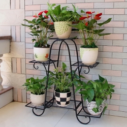UNHO 6 Tier Plant Stands for Indoor And Outdoor, Metal Plant Stand Shelf, Flower Pot Holder Shelf for Multi Plants, Multilayer Potted Planters