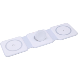 MOTIONGREY - 3-In-1 Foldable Wireless Charging Station for Iphone, Apple Watch & Airpods – Magsafe-Compatible Magnetic Charger Pad for Desk
