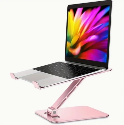 PRISMI Laptop Stand for Desk, Ergonomic Adjustable Foldable Computer Stand \w Heat-Vent, Aluminum Alloy Laptop Riser Compatible \w Macbook Air, Pro