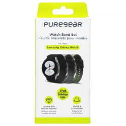 PUREGEAR 3 Pack Silicone Watch Band Set for Samsung Galaxy Watch 6/5/4