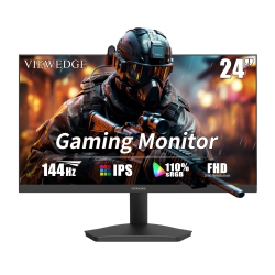 VIEWEDGE Gaming Monitor 24 Inch Fhd 144Hz, Ips 1Ms 1080P 110% Srgb, HDMI & VGA Port, Support Wall Mount