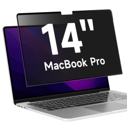ANTOGOO V Upgrade Privacy Screen Filter Compatible \w Macbook Pro 14 Inch (M4-M1 Chip), Removable Anti Light Anti Glare Laptop Privacy Filter, No