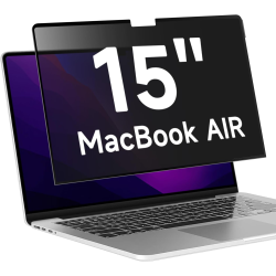 ANTOGOO V Upgrade Privacy Screen Compatible With Macbook Air 15 Inch M2/m3/m4, Removable Anti Light Glare Privacy, No Magnetic No Glue In Blue