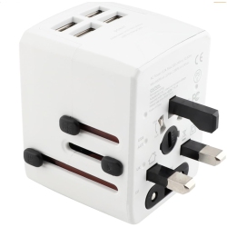 GREEN SCENIC Universal Plug Adapter, Multipurpose Outlet Adapter - In White