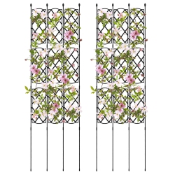 COSTWAY 1/2 PCs 58" X 73" Garden Trellis for Climbing Plants Rustproof Metal Plant Support Frame