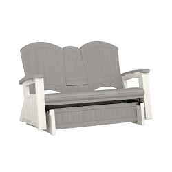 SUNCAST - Adirondack Glider W/console - Dove In Gray