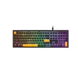 XTRIKE ME Gaming Keyboard – RGB Backlit, Quiet Membrane Keys, Anti-Ghosting, Splash-Resistant (Full 104-Key Layout) - In Black