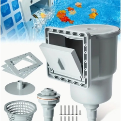 PRISMI Heavy-Duty Pvc Wall-Mounted Skimmer for Above-Ground Pools - Universal Fit for All Standard Pool Wall Openings, Ideal for In-Ground Pool