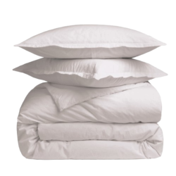 BEDDORA 3-Piece King Duvet Cover Set | 100% Cotton – Soft, Breathable & Durable With Corner Ties Button Closure – In Light Brown