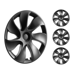 VEVOR 19 In Wheel Rim Cover Hubcaps, 2021-2023 Model Y Fully Fit Hubcap \w Snap, Guard Tape & Valve Nozzle Hole, Abs & PC Hubcap \w High Rigidity &