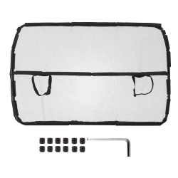 VEVOR 50" Dog Car Barrier, Wide Car Divider for Front Seats Installation, Vehicle Pet Barrier \w See Through Net Mesh, Universal-Fit Dog Car Barrier