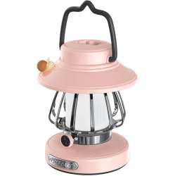 GREEN SCENIC Snail Retro Camping Night Light Portable Rechargeable Night Light - In Pink