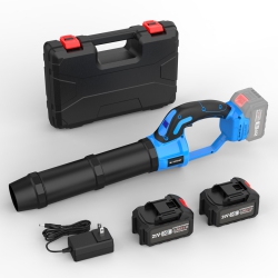 GREEN SCENIC Lithium-Powered Blower \w Brushless Motor, High Air Pressure, 4.0Ah Long Battery Life for Dust, Snow, And Leaf Removal (Two Battery, One