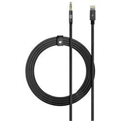 LOGiiX Piston Connect Braided 1m (3.28 ft.) Lightning/3.5mm Aux Cable - Black