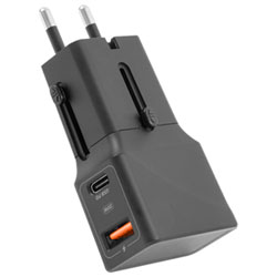 LOGiiX World Traveler Lite All-In-One Travel Adapter - Black