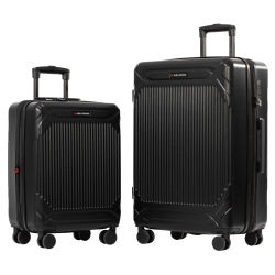 AIR CANADA Milan 2-Piece Hardside Luggage Set – 24-Inch Checked Luggage & Carry-On Suitcase