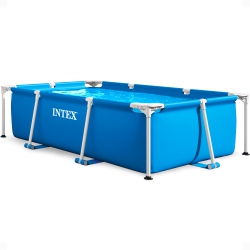 INTEX 86" X 23" Rectangular Frame Above Ground Outdoor Splash Swimming Pool
