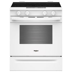 Cuisinière Électrique Avec Convection À Ventilateur Et Friture À L'air 5,3 Pi³ 30 Po De Whirlpool (Ywses5030Sv) - Noir Sur Inox