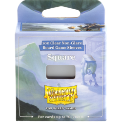 ARCANE TINMEN Dragon Shield Square Size Sleeves: Clear Non-Glare (59MM X 92Mm) 100 Sleeves Per Pack At-60207
