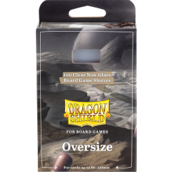 ARCANE TINMEN Dragon Shield Oversize Size Sleeves: Clear Non-Glare (70MM X 120Mm) 100 Sleeves Per Pack At-60209