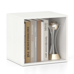 COSTWAY 1 PCs Cube Storage Organizer Stackable Open Book Shelf for Small Space Storage System In White