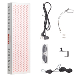 VEVOR 300W Light Therapy, 300 Dual-Chip Leds, 10Hz/40Hz Pulse, 3 Timing Setting 660Nm & Near Infra 850Nm Light Therapy Panel for Pain Relief, Wound
