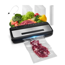 VEVOR 80Kpa Vacuum Sealer Machine, 120W Powerful Compact Food Sealer, 7-In-1 Multi-Functional, Automatic Air Sealing System \w Built-In Cutter \w 10