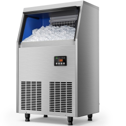 COOLSKI Commercial Ice Maker 100 Lbs/24H Under-Counter Ice Machine- 34 Lbs Bin