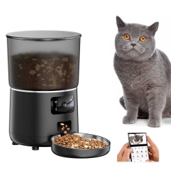 MYACUC Automatic Cat Feeder \w HD Camera, Wifi Automatic Dog Feeder \w Sealed Outlet, Cat Food Dispenser \w Freshness for Multiple Pets, Detachable For