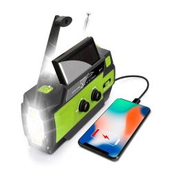THE WAY Emergency Radio Outdoor, 4000Mah Solar Hand Crank Portable Multi-Function Radio Solar Hand Crank Power Radio, Suitable for Home And Emergency