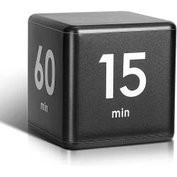 GREEN SCENIC Timer Block for Adhd Productivity Exercise Gravity Sensing Flip Kitchen Desktop Timer for Study Time Countdown Management Setting 15 20