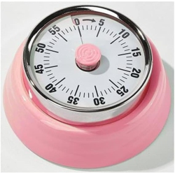 GREEN SCENIC Mechanical Timer, Easy to Read Vintage Cooking Timer \w Magnetic Back And Loud Bell, No Batteries Required, Mechanical Countdown Timer