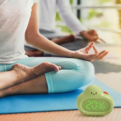 GREEN SCENIC Visual Timer, Pear-Shaped Alarm Clock, Cute Digital Timer \w Forward And Backward Timing Function, Suitable for Home, Bedroom, Kitchen