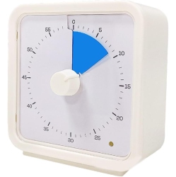 GREEN SCENIC Magnetic Visual Countdown Timer Silent Timer Alarm Clock Learning Time Manager - In Blue