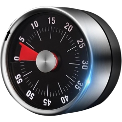 GREEN SCENIC Visual Timer Kitchen Machine Timer Learning Children's Kitchen Reminder Magnetic Cooking Stopwatch Alarm Clock - In Black