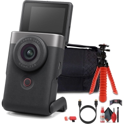 CANON Powershot V10 Content Creator Compact Vlogging Camera (Silver) + More