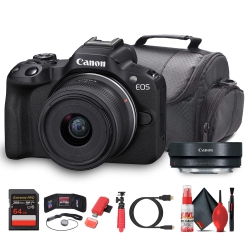 CANON Eos R50 V + 14–30MM Lens Kit | 4K60P Vlogging Camera, Power Zoom Lens - Bundle