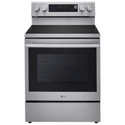 LG 30" 6.3 Cu. Ft. True Convection 5-Element Freestanding Electric Air Fry Range (LREN6325XE) - Stainless Steel