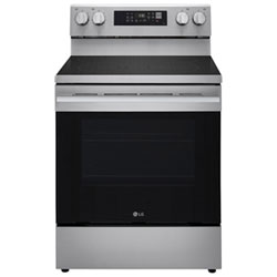 LG 30" 6.3 Cu. Ft. True Convection 5-Element Freestanding Electric Air Fry Range (LREN6323YE) - Stainless