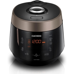 CUCKOO Crp-P0609S 6-Cup Pressure Rice Cooker - 12 Menu Options, Gaba/brown Rice, Quinoa, Nu Rung Ji & More, Made In Korea, Black/copper