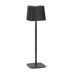 ABBOTT Square Shade Led Table Lamp, Rechargeable Cordless Light, Warm Glow Accent for Desk, Nightstand, Or Living Room, 15", Matte In Black