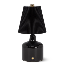 ABBOTT |Small Led Lamp W/pleated Shade- 8.5"h- In Black