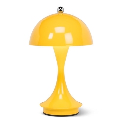 ABBOTT Trilite Dome Shade Led Lamp, Modern Rechargeable Table Lamp \w USB Powered, Mushroom Design for Bedroom, Living Room, Or Reading Nook, 10