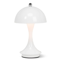 ABBOTT Trilite Dome Shade Led Lamp, Modern Rechargeable Table Lamp \w USB Powered, Mushroom Design for Bedroom, Living Room, Or Reading Nook, 10