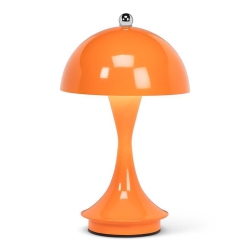 ABBOTT Trilite Dome Shade Led Lamp, Modern Rechargeable Table Lamp \w USB Powered, Mushroom Design for Bedroom, Living Room, Or Reading Nook, 10