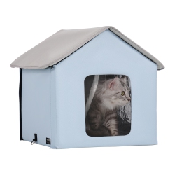 VEVOR 600D Heated Cat House, Outdoor Kitty Shelter \w Timer, Oxford Cloth Foldable Cat Shelter \w Heated Pad for Winter to Stay Warm And Cozy (Small)