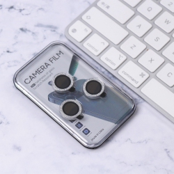 THE WAY for Iphone 16 Pro | 16 Pro Max - Triple Independent Camera Lens Protector - Glitter Hawkeye [Silver]