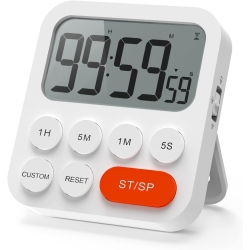 GREEN SCENIC Timer Baking Time Digital Timer Digital Student Timer With Magnetic Stand Alarm Clock Student Plastic Magnetic - C In White