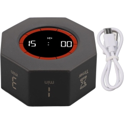 GREEN SCENIC Flip Timer Learning Time Manager Children Self-Discipline Punch Timer Kitchen Fitness Timer Silent - In Black